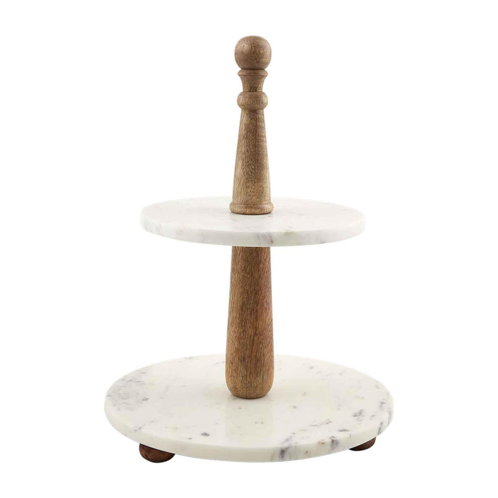 MARBLE WOOD TIERED SERVER - IN STORE PICK UP ONLY!