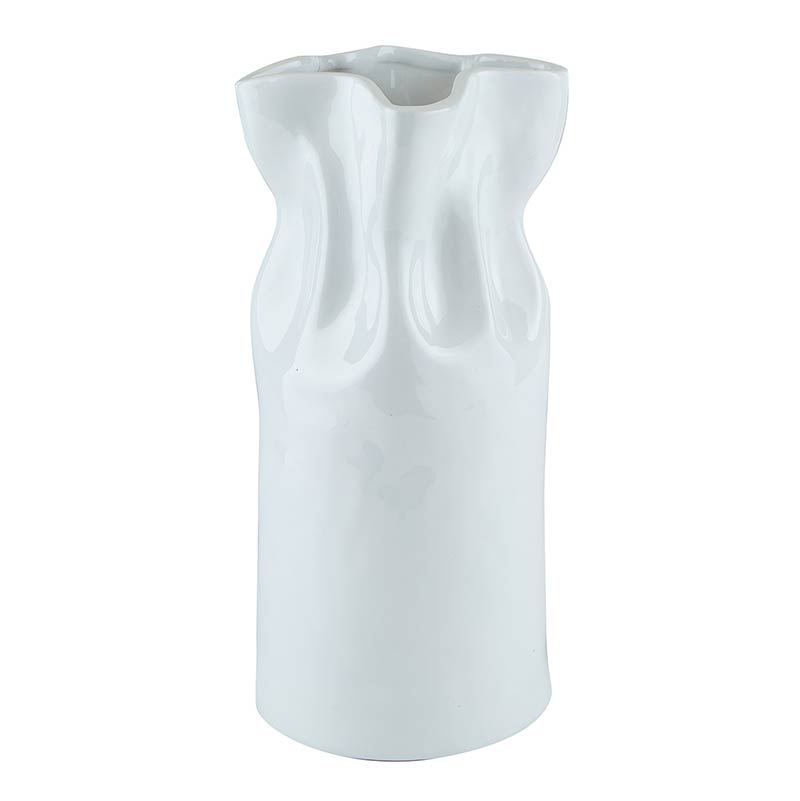 CINCHED CERAMIC VASE- IN STORE PICK UP ONLY!