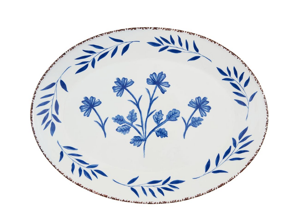 BLUE FLORAL PLATTER - IN STORE PICK UP ONLY!