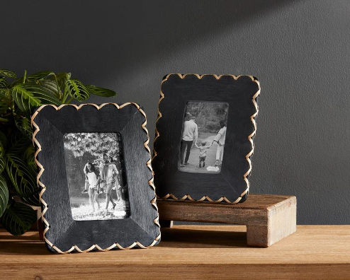 BLACK WOOD WOVEN FRAME - 2 SIZES AVAILABLE