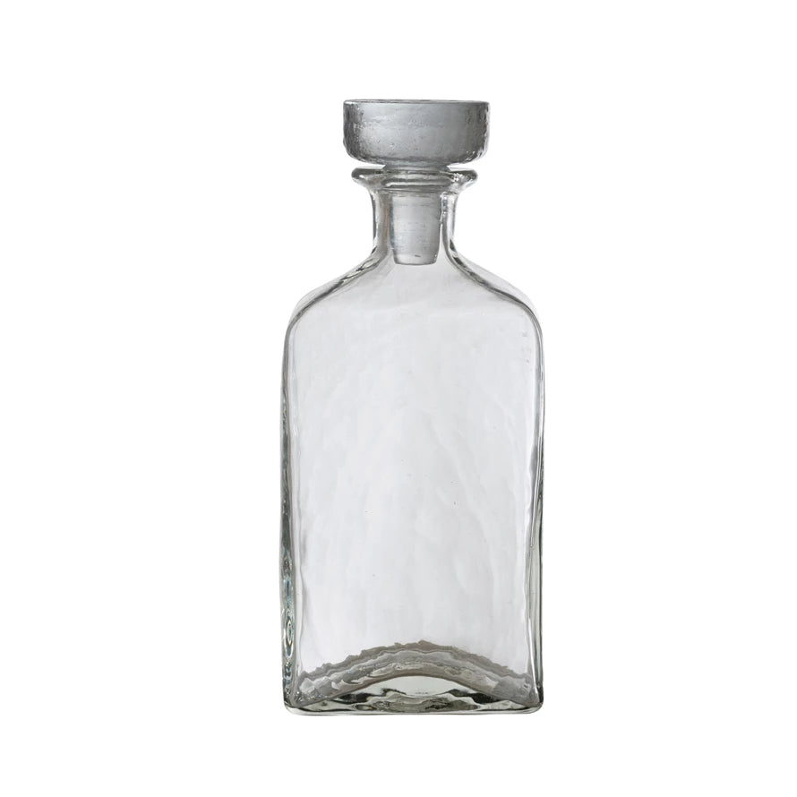 HAMMERED GLASS DECANTER 16 OZ- IN STORE PICK UP ONLY!