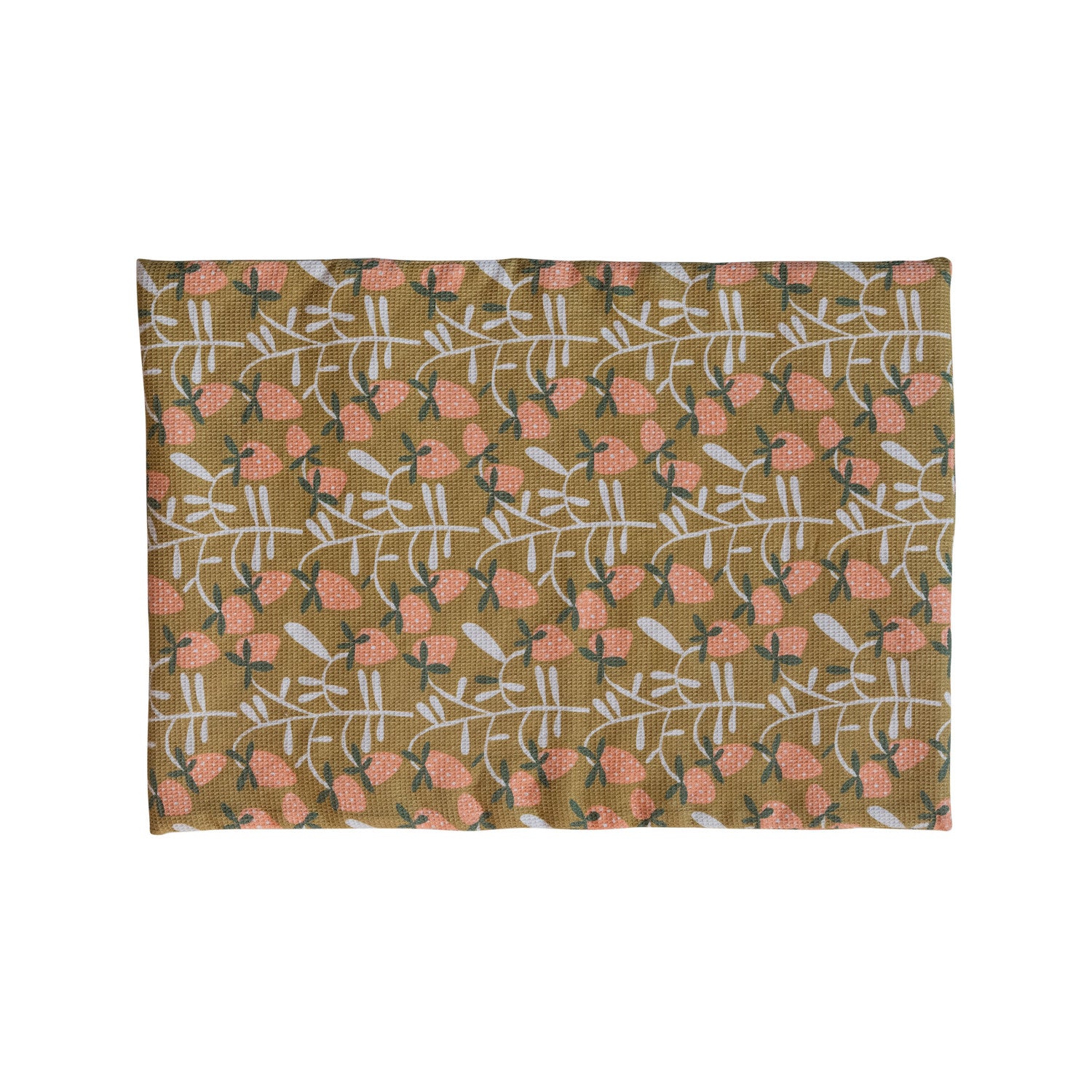 Cotton Printed Dish Drying Mat w/ Quilted Terry Cloth Insert ©