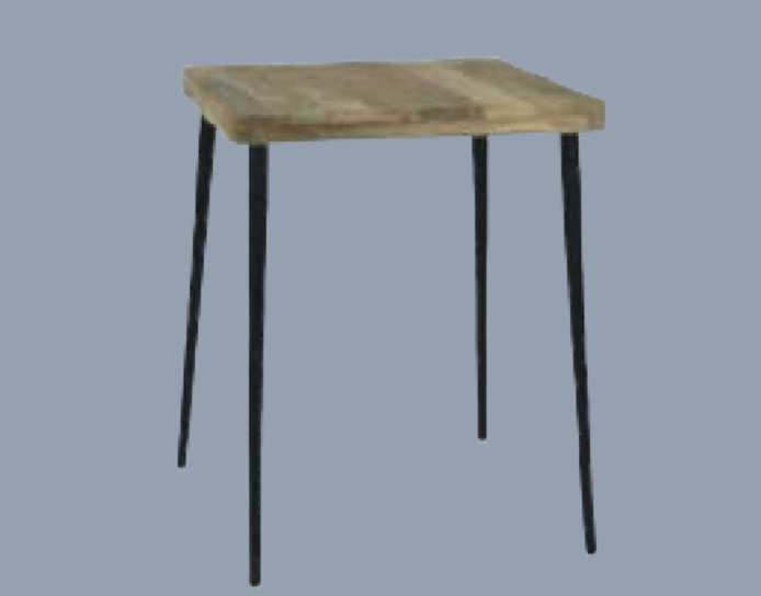 MANGO WOOD AND HAMMERED IRON CAFE TABLE - IN STORE ONLY!