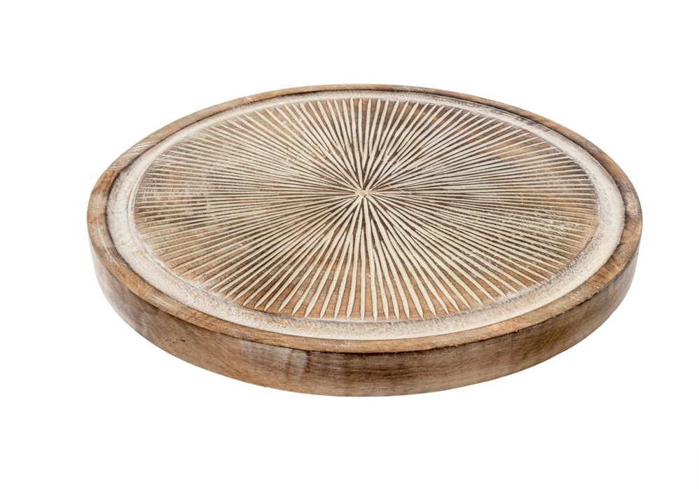 BROOK CARVED TRAY - ROUND