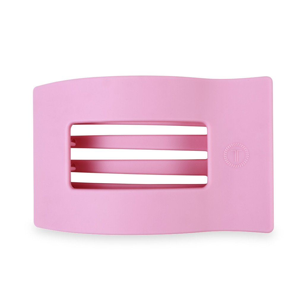 FLAT RECTANGLE HAIR CLIP - LARGE MERRY PINKMAS