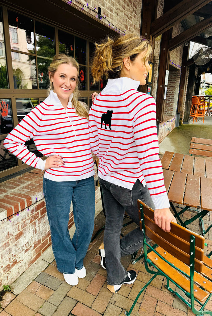 LONG SLEEVE GEORGIA SWEATER - RED