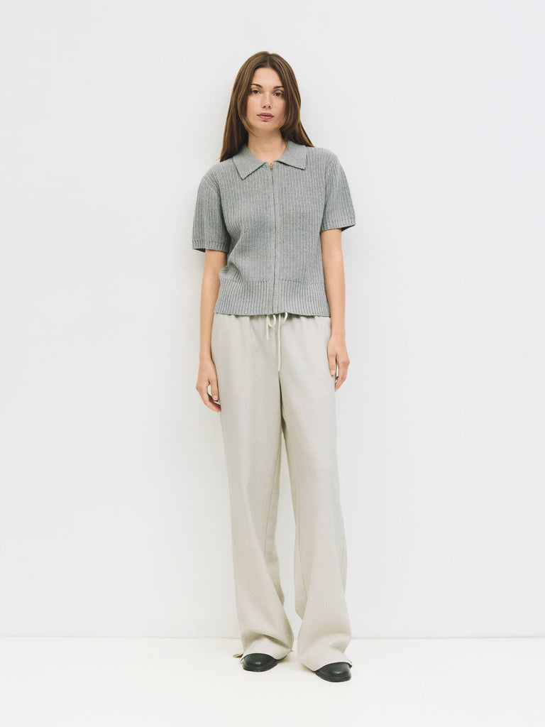 NADIA TOP -  HEATHER GREY