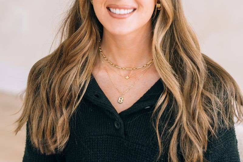 MINI BUBBLE INITIAL NECKLACE