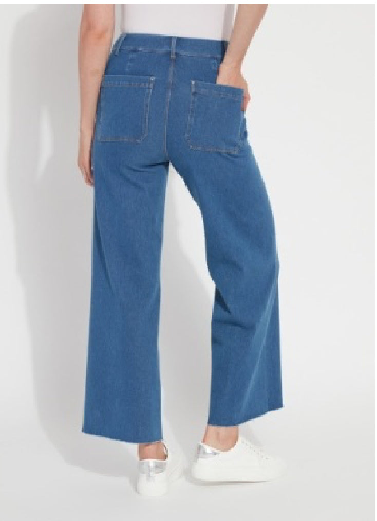 LYSSE' ERIN HI WAIST WIDE LEG DENIM - MID WASH