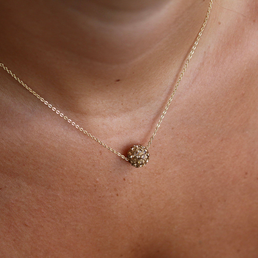 DISCO ERA NECKLACE - RHINESTONE BEAD