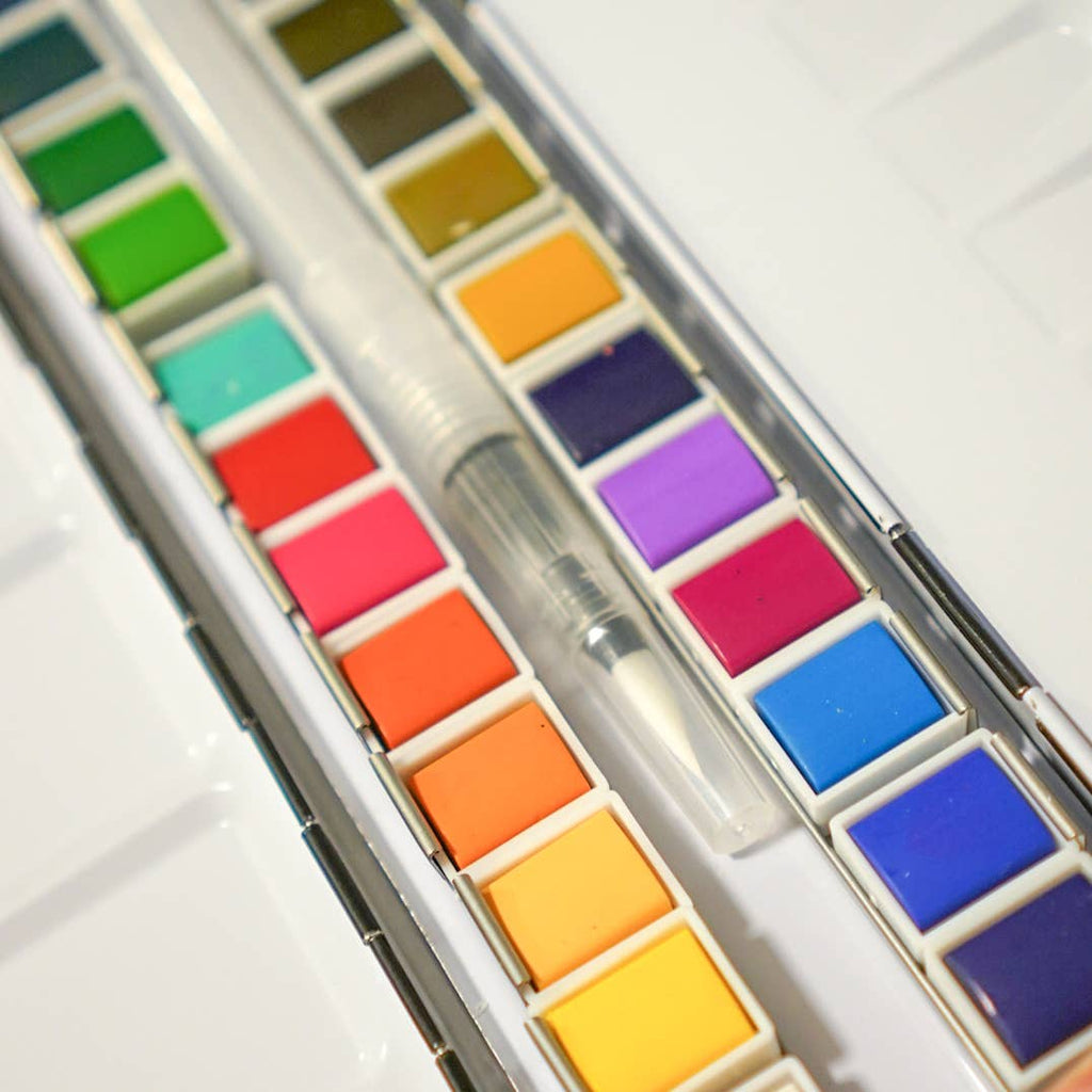 24 COLOR WATERCOLOR PAINT PALETTE