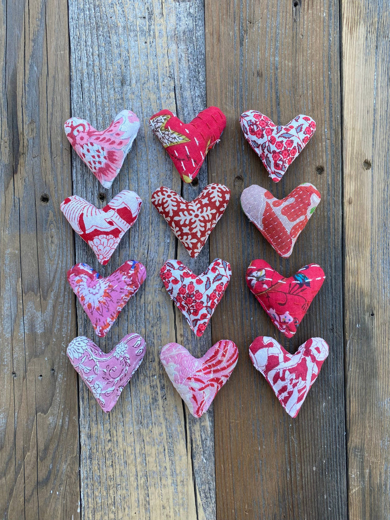 PINK AND RED MINI LAVENDER HEART SACHETS