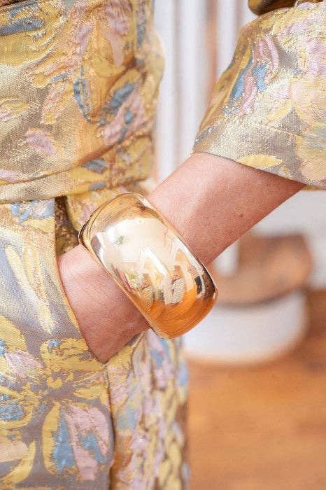 LARGE GOLD BANGLE BRACELET