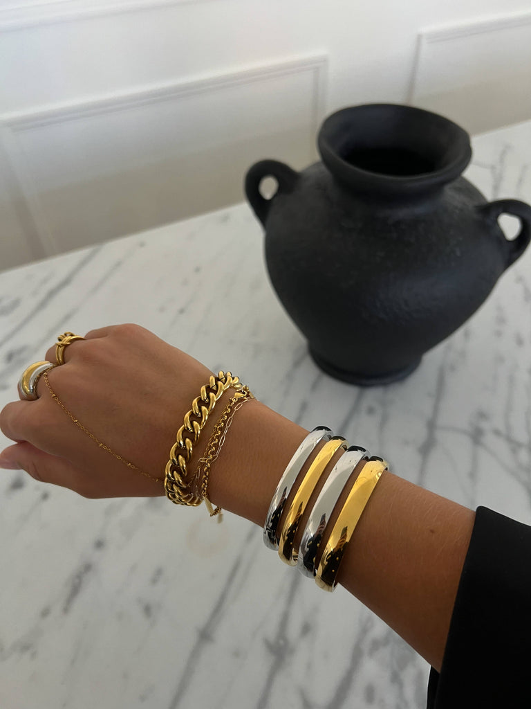 GEMMA BANGLE - GOLD OR SILVER