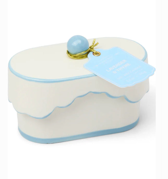 CHERIE CANDLE IN CERAMIC DISH - LAVENDER & THYME