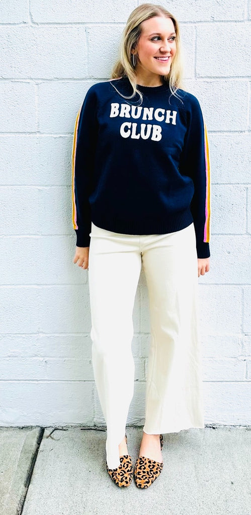 BRUNCH CLUB SWEATER - NAVY