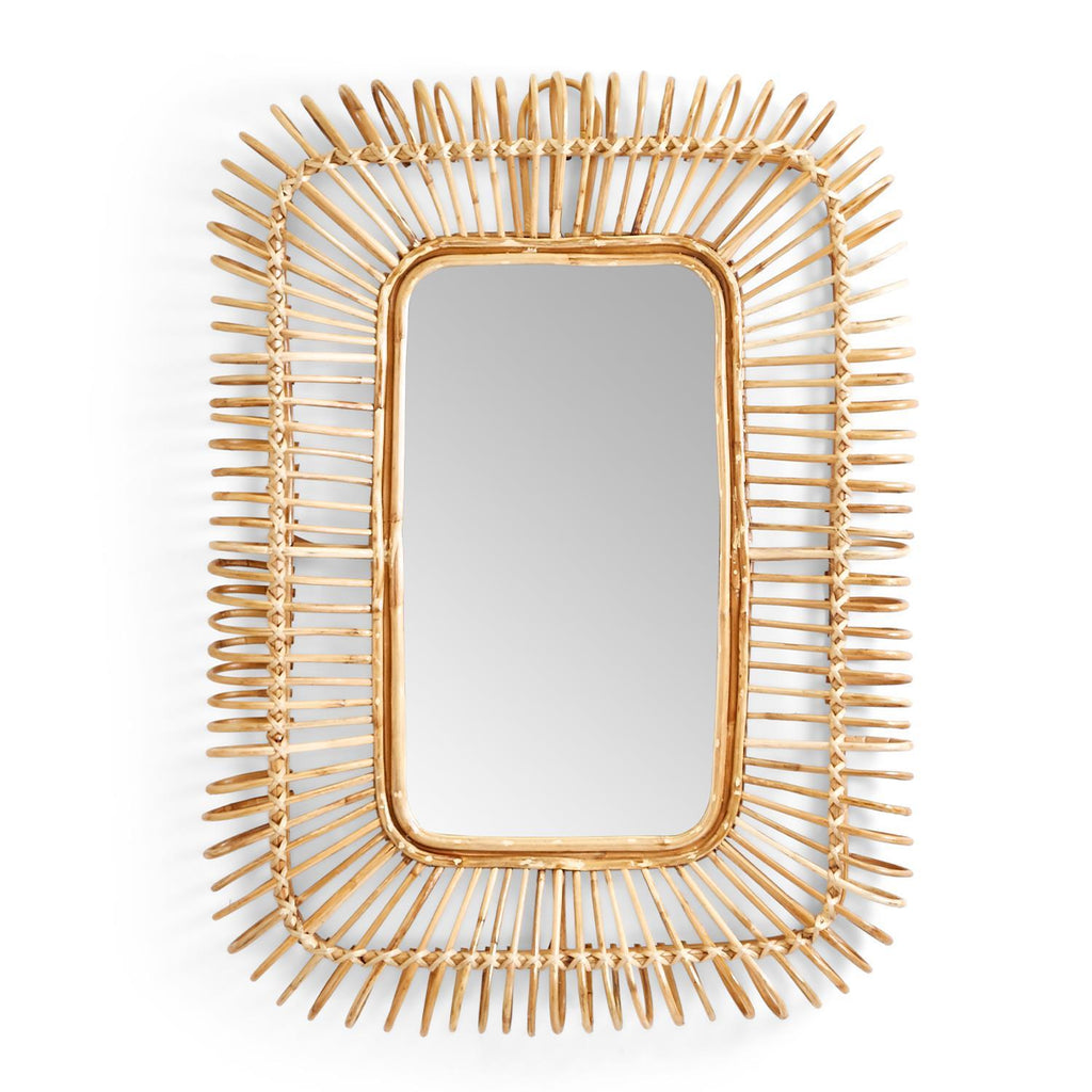 RECTANGLE CANE WALL MIRROR - IN STORE PICK UP ONLY!