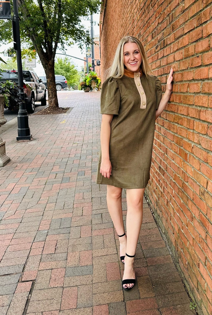 SHORT SLEEVE TOP - OLIVE