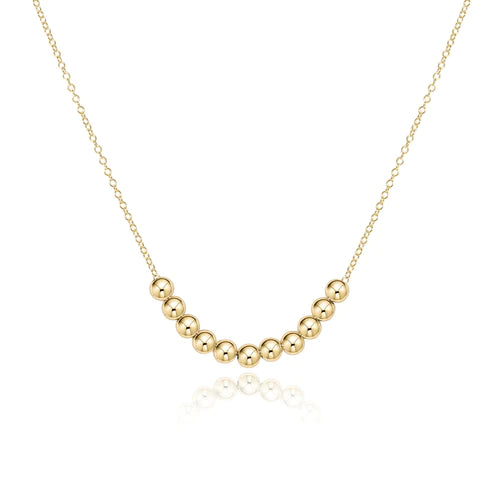 E NEWTON 16" NECKLACE GOLD CLASSIC BEADED BLISS