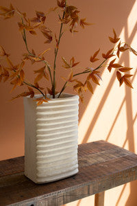 PAPER MACHE TALL RECTANGLE VASE - IN STORE PICK UP ONLY!