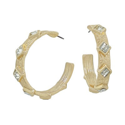 REGAN GOLD CLEAR EARRINGS