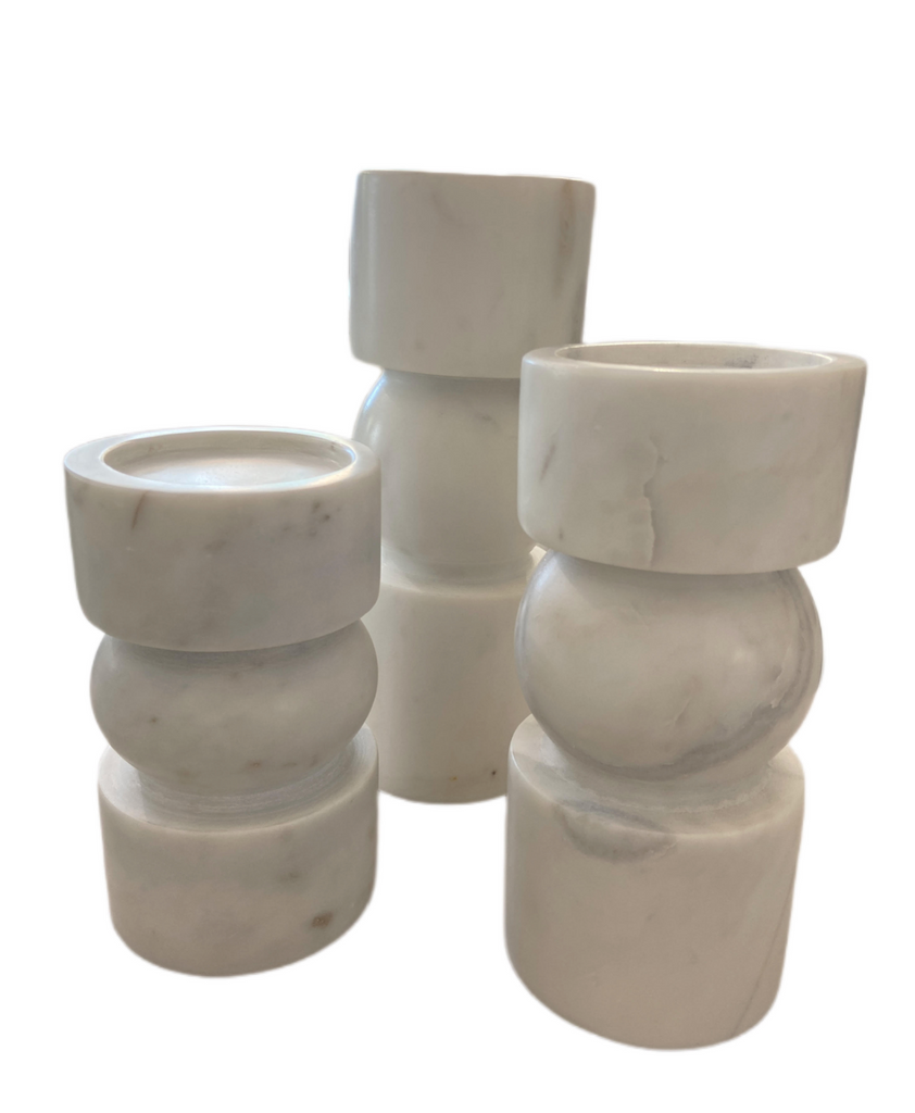 MARMAR MARBLE PILLAR HOLDER - IN STORE PICK UP ONLY!