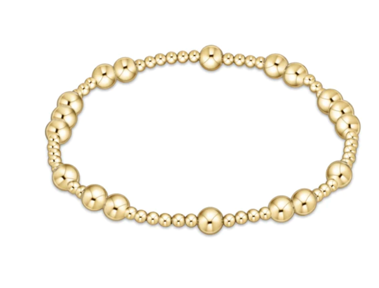 E NEWTON HOPE UNWRITTEN 5MM BEAD BRACELET - GOLD