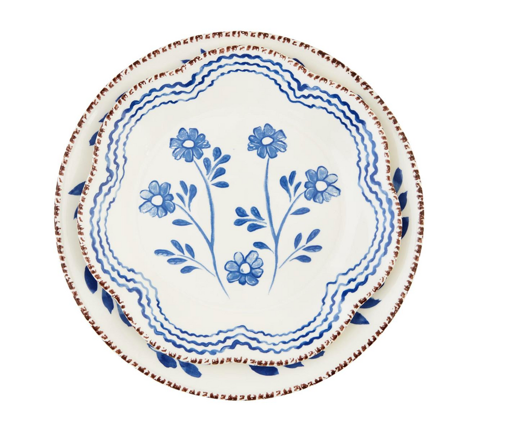 NESTED BLUE FLORAL PLATTERS- IN STORE PICK UP ONLY!