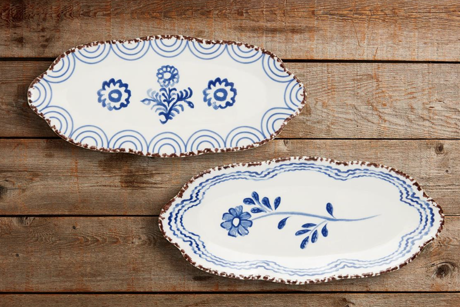 BLUE FLORAL EVERYTHING PLATE