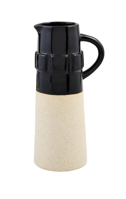 BLACK STONEWARE PITCHER- IN STORE PICK UP ONLY!
