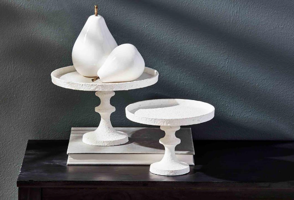 WHITE METAL PEDESTAL - 2 SIZES AVAILABLE- IN STORE PICK UP ONLY!