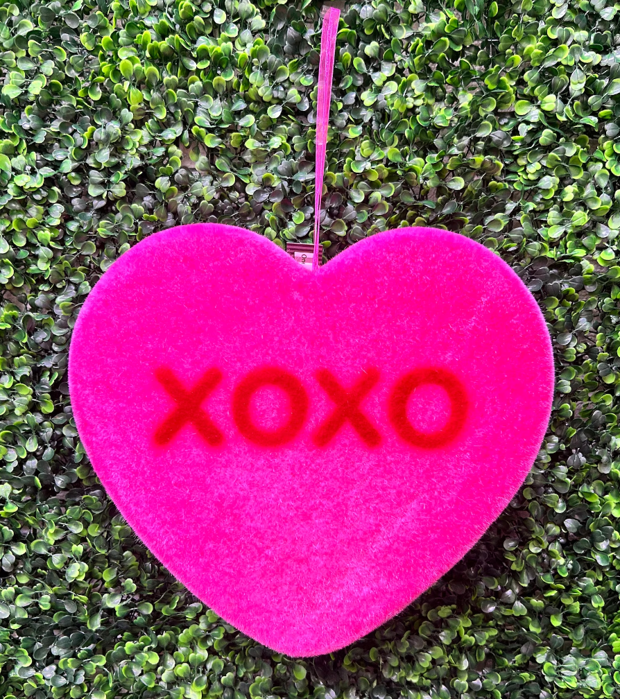 FLOCKED CONVERSATION HEART - LARGE