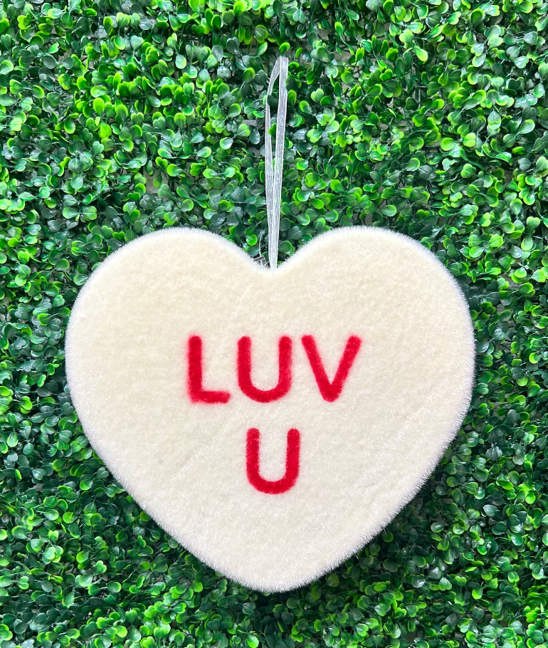 FLOCKED CONVERSATION HEART - LARGE