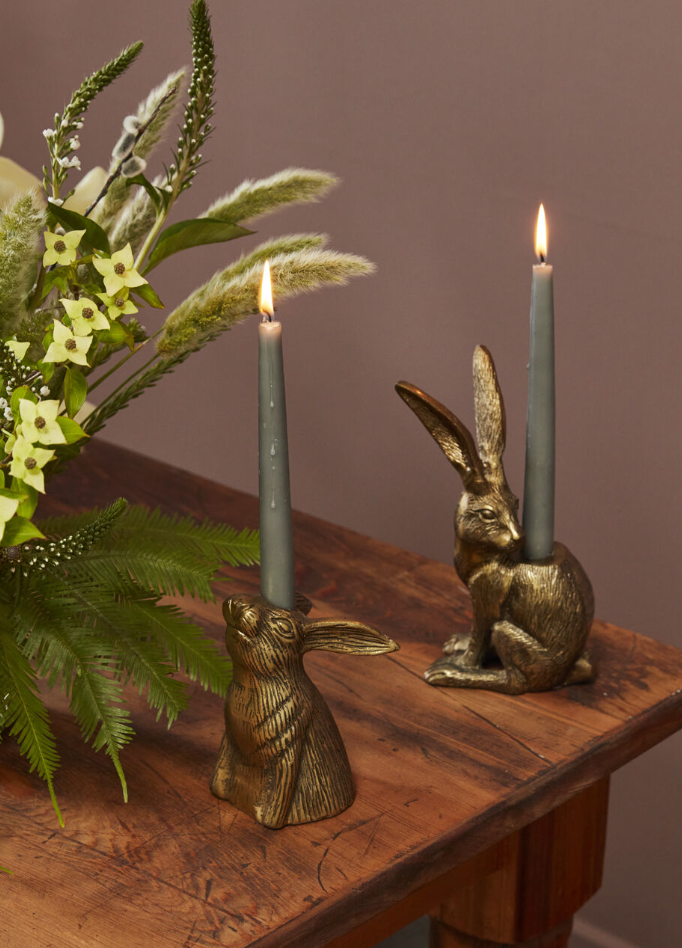 HALCYON HARE CANDLE HOLDER