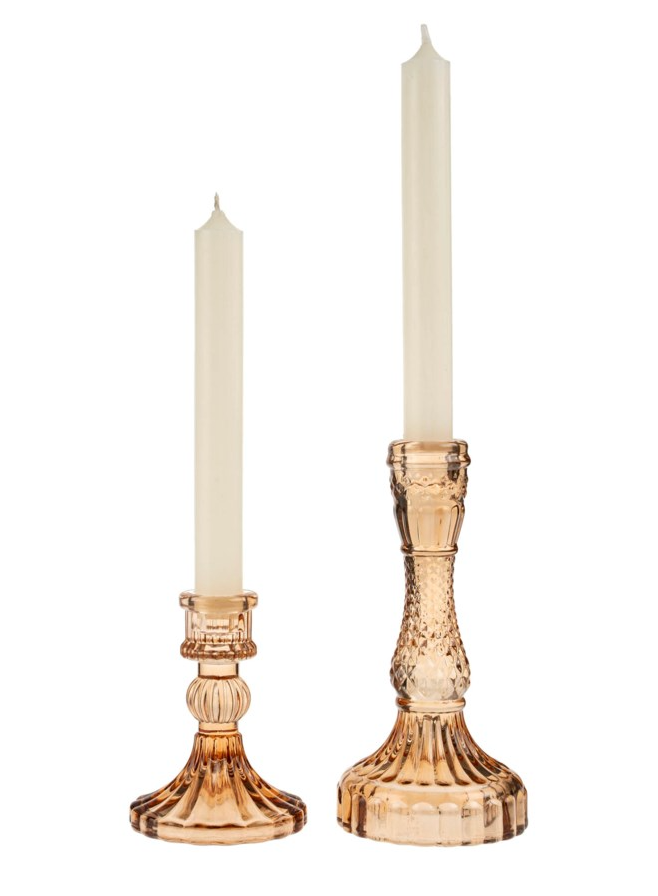 PALAZZO GLASS CANDLE HOLDER - 2 SIZES AVAILABLE