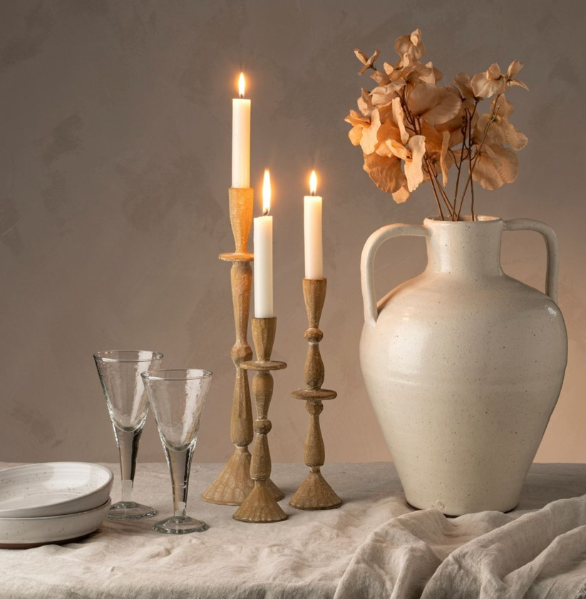 IMANI CANDLE HOLDER - DUNE - 3 SIZES AVAILABLE