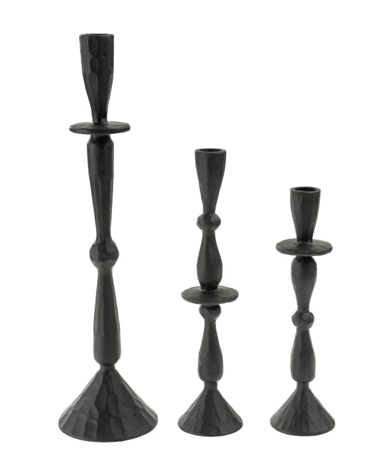 IMANI CANDLE HOLDER -BLACK- 3 SIZES AVAILABLE