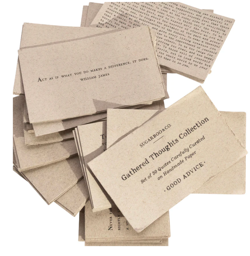 50 GATHERED THOUGHTS OF GOOD ADVICE ON HANDMADE PAPER