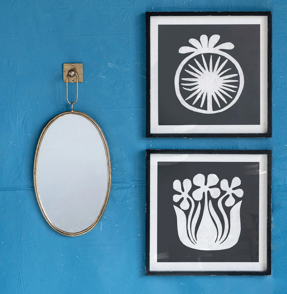 FRAMED WALL MIRROR WITH BRACKET- IN STORE PICK UP ONLY!