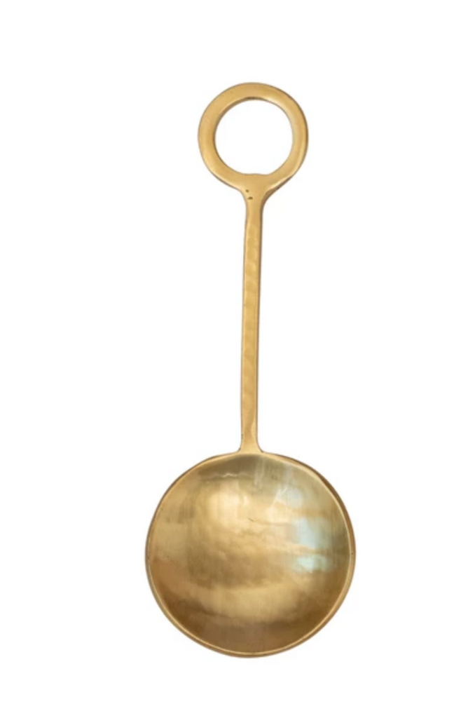 HAMMERED STAINLESS STEEL SPOON - GOLD FINISH