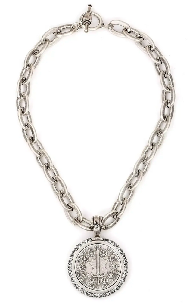 FRENCH KANDE AMELIE NECKLACE LOURDES SILVER