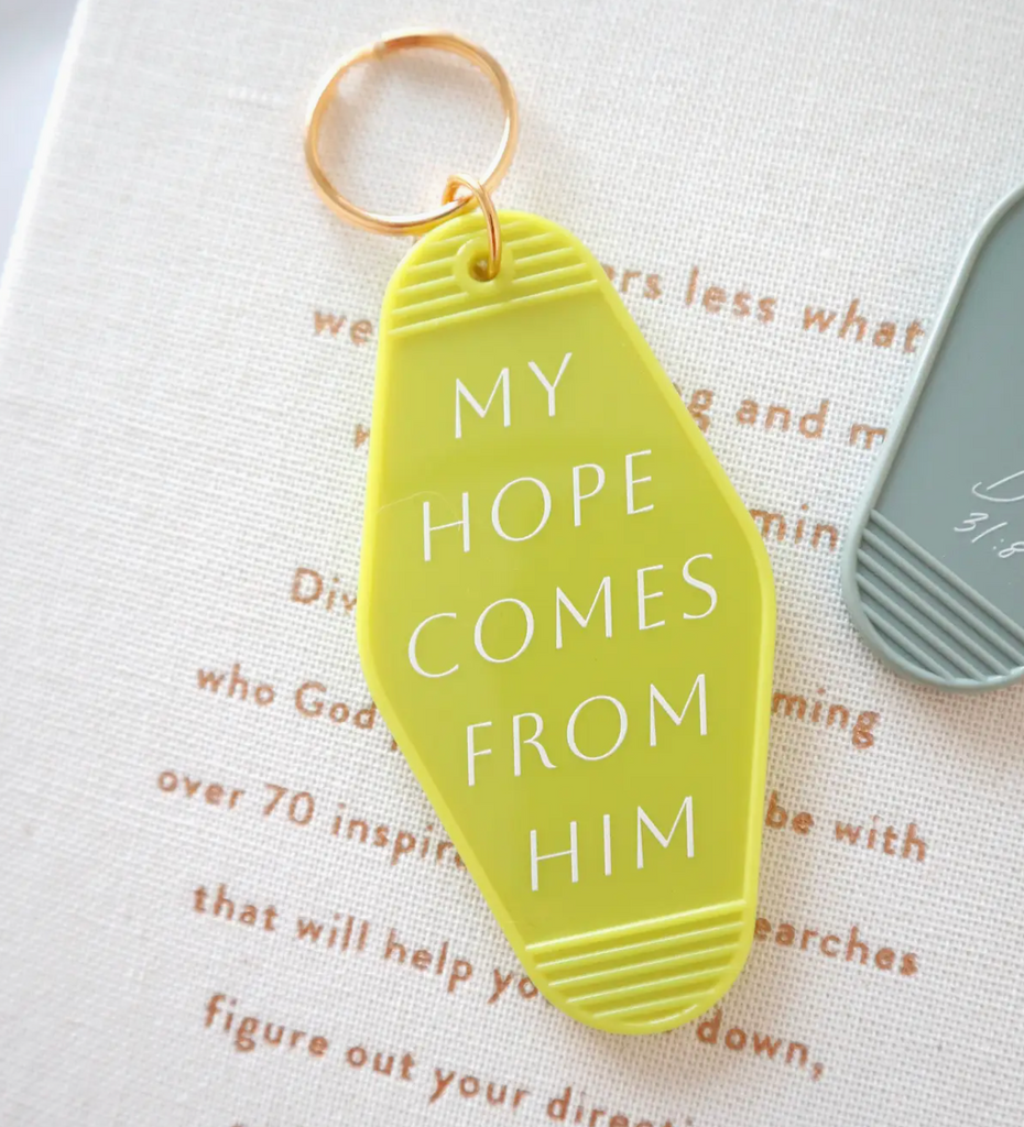 MY HOPE COMES FROM HIM HOTEL KEYCHAIN