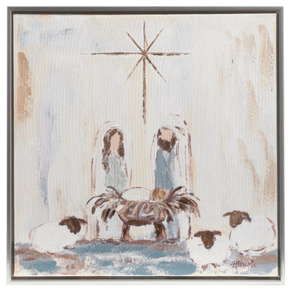 HOLY FAMILY FRAMED CANVAS WALL ART