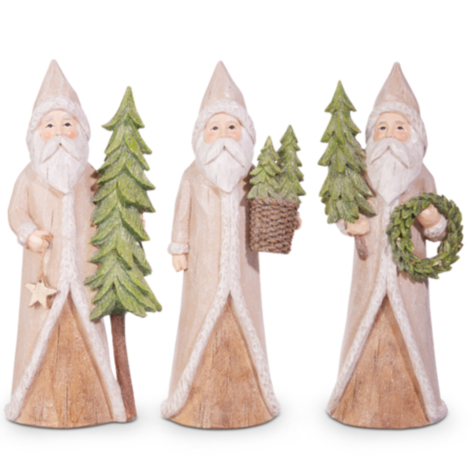 NATURAL SANTA WITH TREE - THREE STYLES AVAILABLE