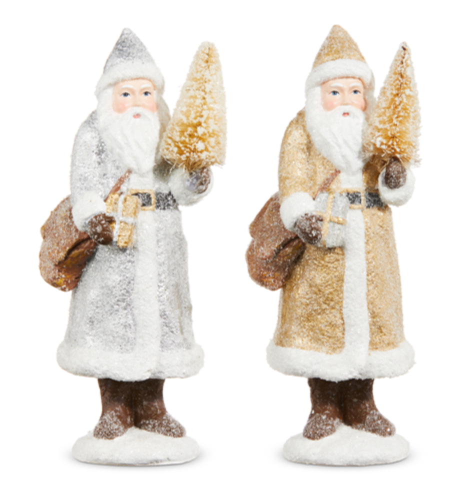 GLITTER SANTA WITH TREE - 2 COLORS AVAILABLE