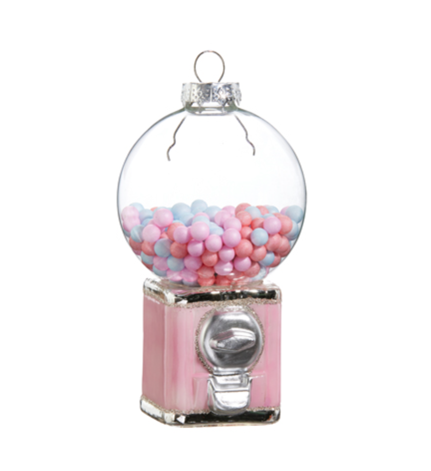 PINK GUMBALL MACHINE ORNAMENT