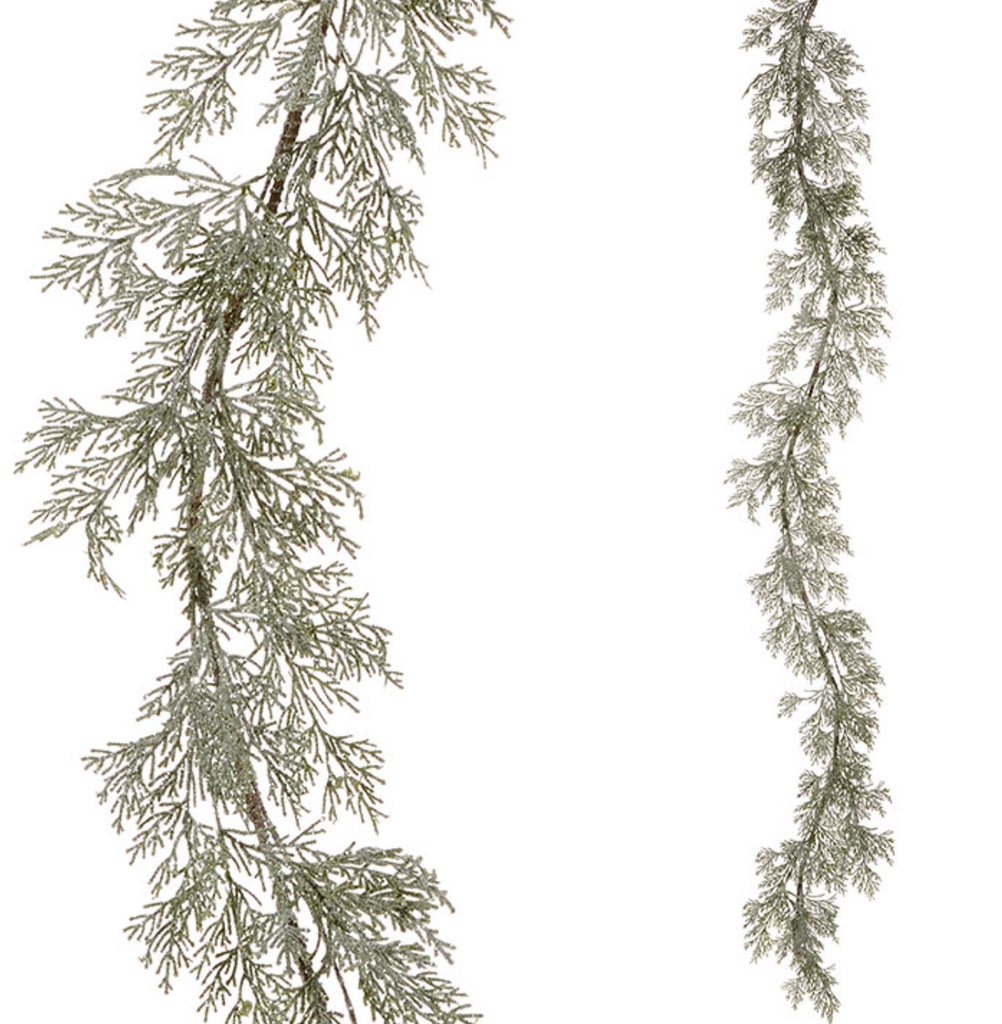 ICED CEDAR GARLAND