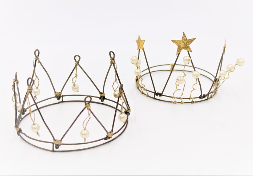 BLACK AND GOLD WIRE CROWN - 2 STYLES