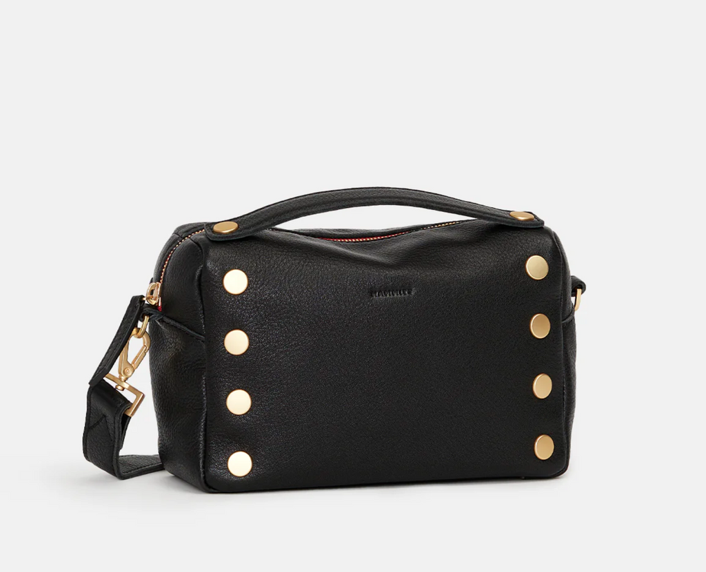 HAMMITT EVAN CROSSBODY MEDIUM-BLACK/GOLD/RED ZIP