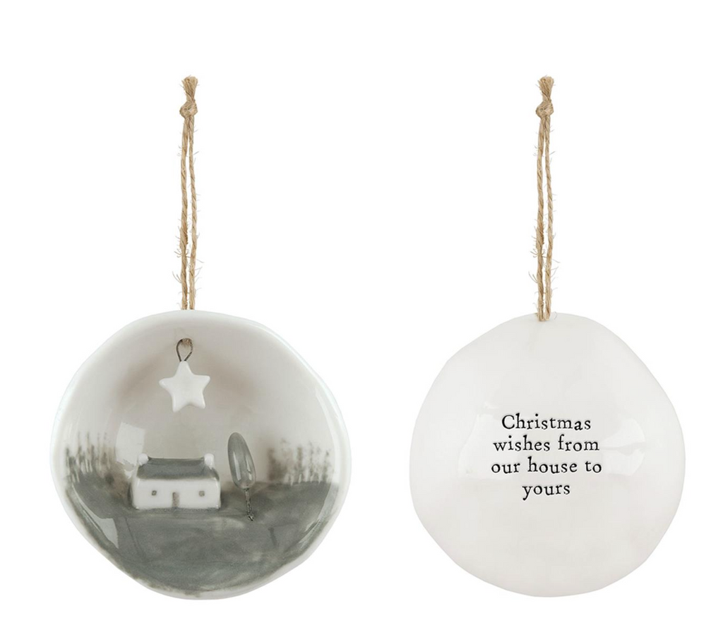 HALF CIRCLE HOLIDAY ORNAMENT